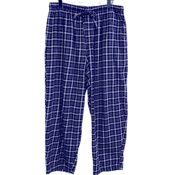 Nautica Sleepwear Flannel Pajama Pants Men XL Red White Blue Plaid Pull Up. - Picture 1 of 12